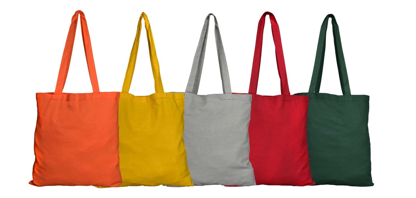 Colorful fabric bags over the shoulder