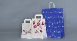 Gift paper bags from natural materials suitable all year round